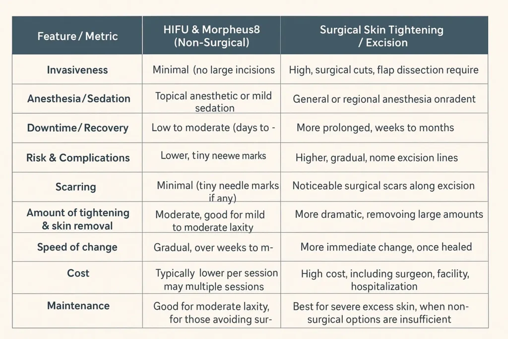 The Science of Skin Tightening 2 Table of skin tightening York benefits compared to surgical options
